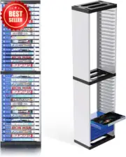 Video Game Storage Tower Stand for PS5 PS4 Xbox Series X/S One Discs