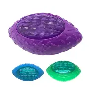 Dog Chew Toy with Flashing Light Rugger Ball Shaped Rubber Pet Chew Toy