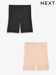 Black/Nude Seamless Smoothing Anti-Chafe Shorts 2 Pack (515190) | $47