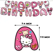 Hello Kitty Birthday Banner Party Birthday Supplies Room Decoration