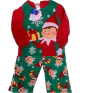 Elf On The Shelf Boys 3T ( 29-32 pounds) Christmas Pajamas PJs NWT