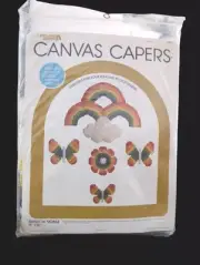 Canvas Capers Rainbow Mobile Kit Vtg 80s Butterfly Hippie Boho Retro Dick Martin
