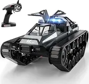 Supdex High Speed Tank，1/12 Remote Control Crawler Off-Road 4WD Car，2.4 Ghz RC Army Truck for Kids and Adults