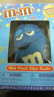 M&M's Mini Plush Blue Radio with M&M's Blue Headphones