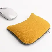 Large Ergonomic Mouse Wrist Rest Bean Bag, Ergobeads Mouse Pad Wrist Support for Computer, Laptop, PC Gaming, Home Office Work, Easy Typing Wrist Pain Relief (Yellow)
