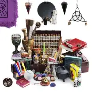 Witchcraft Kit Apothecary Kit w/Herbs Crystals Altar Supplies Kit USA MADE 28lbs