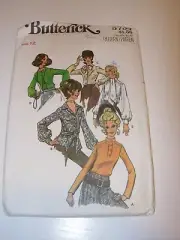 WOMENS UNCUT BUTTERICK 5734 Sewing Pattern SHIRT TOP BLOUSE VINTAGE SIZE 12