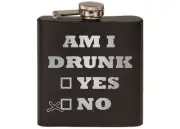Rogue River Tactical Funny Joke Am I Drunk Stainless Steel Hip Flask Premium ...