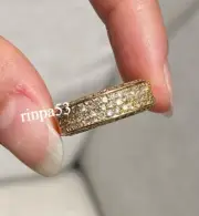Half Eternity Ring D/VVS Tester Passing Moissanite Gift For Special One 925 SS