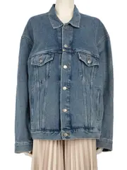 Blue Denim Logo Printed Jacket