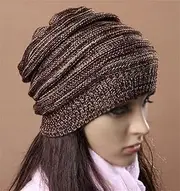 [FEATUR] Winter Aviator Pilot Cap,Winter Siamese Windproof hat, hat with Ear Flaps, Woven Winter Casual Hat All-Match Comfortable Wool Warm Winter Hat Knitted Hat Ski Hat (Color : B, Size : One Size) (Color :