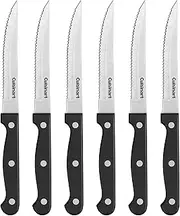 Cuisinart C77TR-6PSK Triple Rivet Collection 6-Piece Steak Knife Set, Black