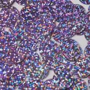 Sequins 18mm Top Hole Light Lavender Hologram Glitter Sparkle Paillettes