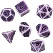 ERINGOGO 1 Set 7pcs Vintage Polyhedral Dices Game Props for Role Playing Numbers Materials Fun for Board Game Nights and Parties