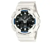 CASIO G-SHOCK Men's 52mm GA100B-7A Watch 200m Water Shock Resist LED - White