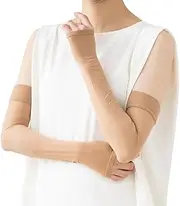 fukuske(福助) Fukusuke Stockings, Satisfaction, Cooling, Anti-Bacterial, Odor-Resistant, Heat Shield, UV Absorption, 90% UV Shielding Rate, Beige, Plain, Arm Cover, Hand to Upper Arm Length, 1 Piece Set, SCY Zokki