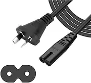 AU Plug Power Cord for Sony PlayStation PS4 1 2 PS1 PS2 PS4/PS3 Slim, 1.5m 2 Pin Core Figure 8 Power Cord IEC-C7 AC Cable
