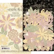 Graphic 45 LITTLE ONE Flower Assortment 63 pcs Baby Pastel Peach Pink Lime