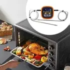 Meat Digital Thermometer with Alarm Double Probes for Turkey Fish Frying