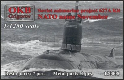 1/1250 Soviet submarine project 627A Kit (NATO name November)
