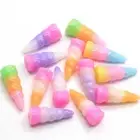 30Pcs Resin Colorful Unicorn Horn Flat Back Scrapbook Decor Craft Accessories