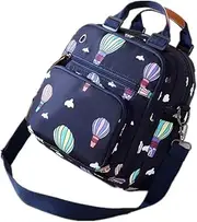 [YUN MENG] Women's Backpack Multifunction Outing Mummy Bag Fashion Nylon Backpack Casual Daypack School Bag for Women (Color : Blue, Size : S)