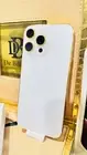 CUSTOM 24k Gold Plated Frame Apple iPhone 16 Pro Max 1 TB White Back Unlocked