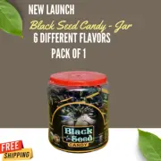 Herboganic Black Seed Candy Jar - 120 Pieces -Immune-Boosting & Nutritious Treat