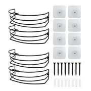 Hat Rack for Wall and Door Black Metal for Baseball Caps Can Hold to 409626