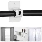 Curtain Pole Wall Hooks Mounting Bracket Curtain Rod Holder Fixing Rod Holder
