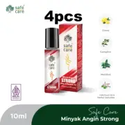 4pcs @10ml SAFECARE - Minyak Angin Strong Roll On Aromatherapy Essential Oil