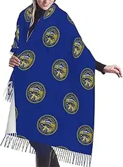 [DRTGEDS] Nebraska Flag Scarfs For Women Fall Winter Scarves Pashmina Shawls And Wraps For All Season Christmas Gift