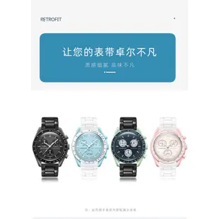 代用OMEGA SWATCH斯沃琪歐米茄聯名手錶帶男女陶瓷超霸行星表鏈