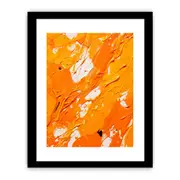 Orange Dripping Color Framed Art Framed print Art Poster