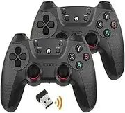 Controller Remote Gamepad Wireless Doubles Game Controller for Li&nu&x/Android Phone for Game Box Game Stick PC Sm&ar&t TV Box 2.4G Gamepad Joystick(Black)
