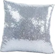 BUTIFULSIC Cushion Cover Sequins Pillow Case Sequin Pillow Rhinestone Headpiece for Women Cushion Decorations for Car Pillow Covers Throw Pillow Cases Silver