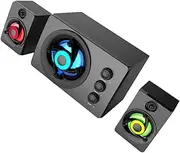 Angoily 1set Wooden Multimedia Speaker System for Desktop Laptop USB Powered Bass Compact Design Smooth Low-Frequency Response for Tv Music Enjoyment