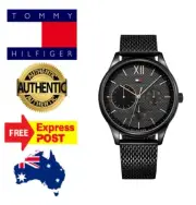 NEW TOMMY HILFIGER "DAMON" TH1791420 BLACK/ROSE GOLD CHRONOGRAPH MENS WATCH