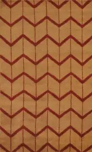 Chevron Gabbeh Indian Area Rug 5x8 Handmade Wool