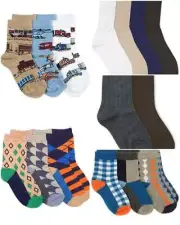 Jefferies Toddler Little Boy Dress Crew Socks 1-2 Years 2-4 Years 3-7 Years