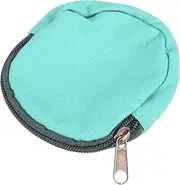 [sourcing map] Mini Canvas Coin Purse Pouch, 3.9" Blank Round Mini Coin Wallet Small Change Purses Portable Organizer Bags with Zipper for Women Men Home DIY, Light Green, White, a24111800ux2114