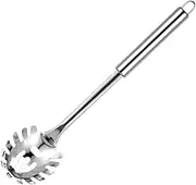 Pasta Spoon - Spaghetti Scoop with Teeth | Pasta Scoop Utensil, Ergonomic Handle Pasta Serving Spoon, Spaghetti Fork for Spaghetti, Linguini