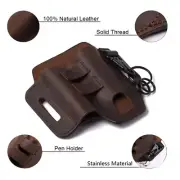 New Tactical Pouch Sheath Tools Flashlight Waist Bag Multitool EDC Leather Belt