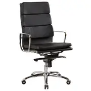 FLASH HIGH BACK Executive Chair BLACK LEATHER