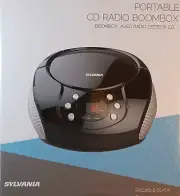 Sylvania Portable CD Radio Boombox Model No. SRCD261-B CD Player AF/FM Radio
