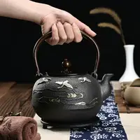 在飛比找樂天市場購物網優惠-1400ml日本南部家用無涂層純手工煮水泡茶養生鑄鐵壺茶壺茶