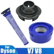 Set 3 Pcs HEPA Post Filter & Motor Rear Cover for Dyson V7 V8 Vacuum Parts