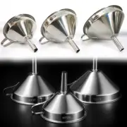 Stainless Steel Funnel with Loop Handle for Mess Pouring 11 13 15cm