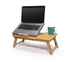 Foldable Portable Deluxe Bamboo Laptop Bed Desk Table Workstation Tray Lap Fold