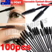 100x Disposable Mascara Lash Wands Eyelash Brush Applicator Extension Spoolies